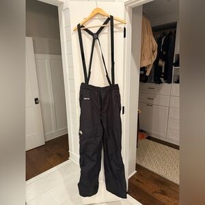 The North Face Black Men's Waterproof Ski Pants with Adjustable Suspenders